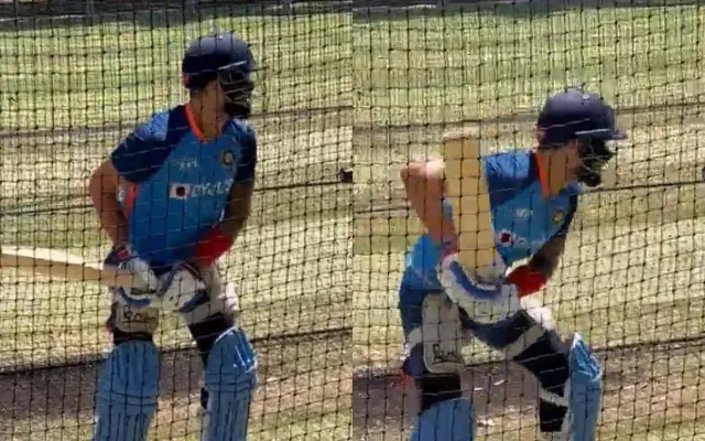 Virat Kohli in nets.