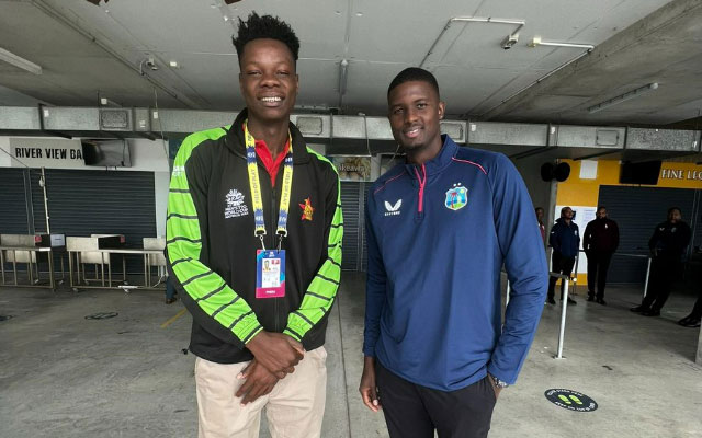 Blessing Muzarabani and Jason Holder