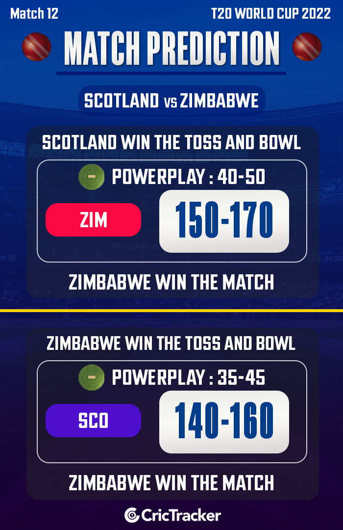 Today Match Team T20 World Cup 2022 SCO Vs ZIM Match Prediction Who 