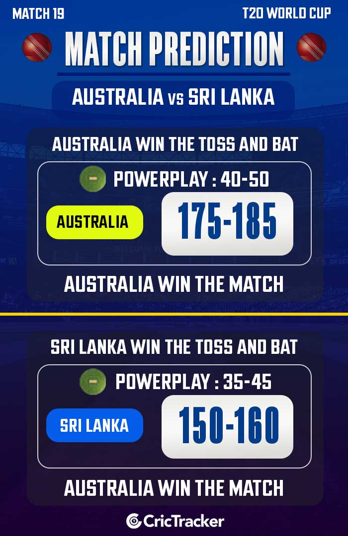 Dream11 Team Prediction for Australia vs Sri Lanka, T20 World Cup