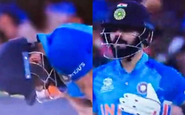 T20 World Cup 2022 Virat Kohli Holds His Chest Gasping For A Breath After Taking A Fast Single 0214