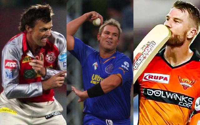 Adam Gilchrist, Shane Warne and David Warner