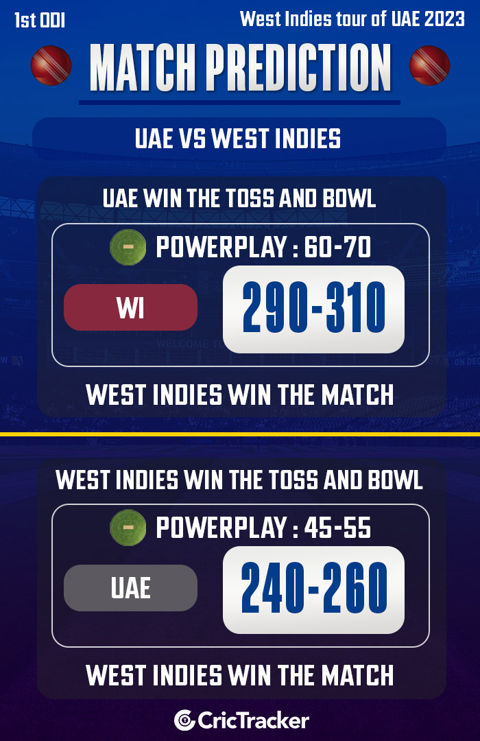 UAE vs West Indies, West Indies tour of UAE 2023, 1st ODI