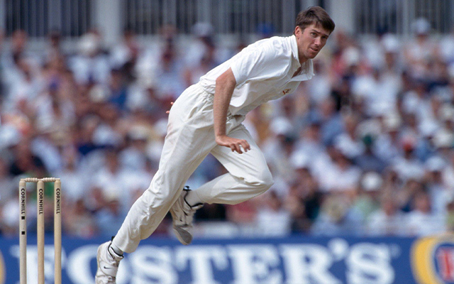 Glenn McGrath bowling 1997 Ashes.