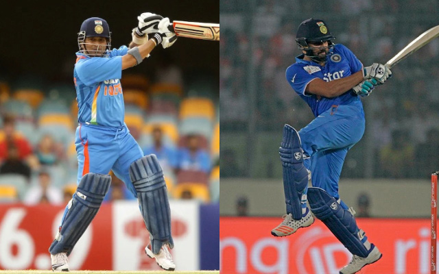 Sachin Tendulkar and Rohit Sharma