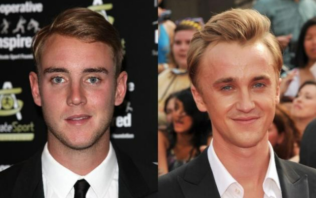 Stuart Broad and Tom Felton