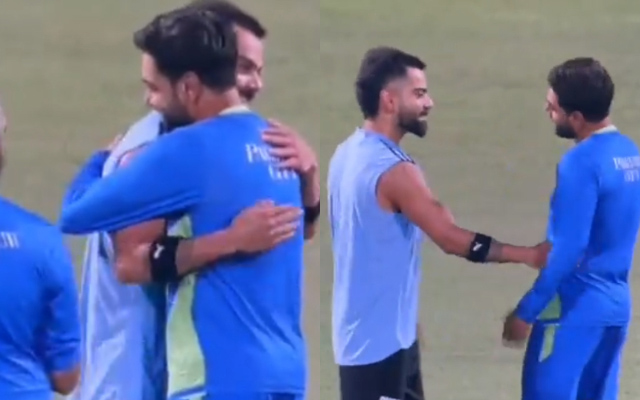 Virat Kohli and Haris Rauf.