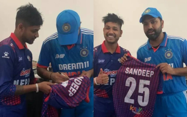 Sandeep Lamichhane and Rohit Sharma