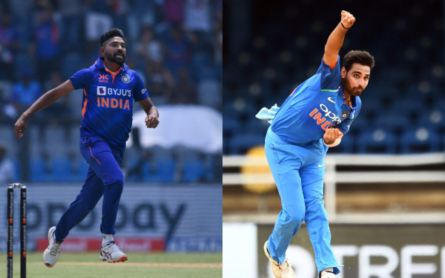 Mohammed Siraj and Bhuvneshwar Kumar.