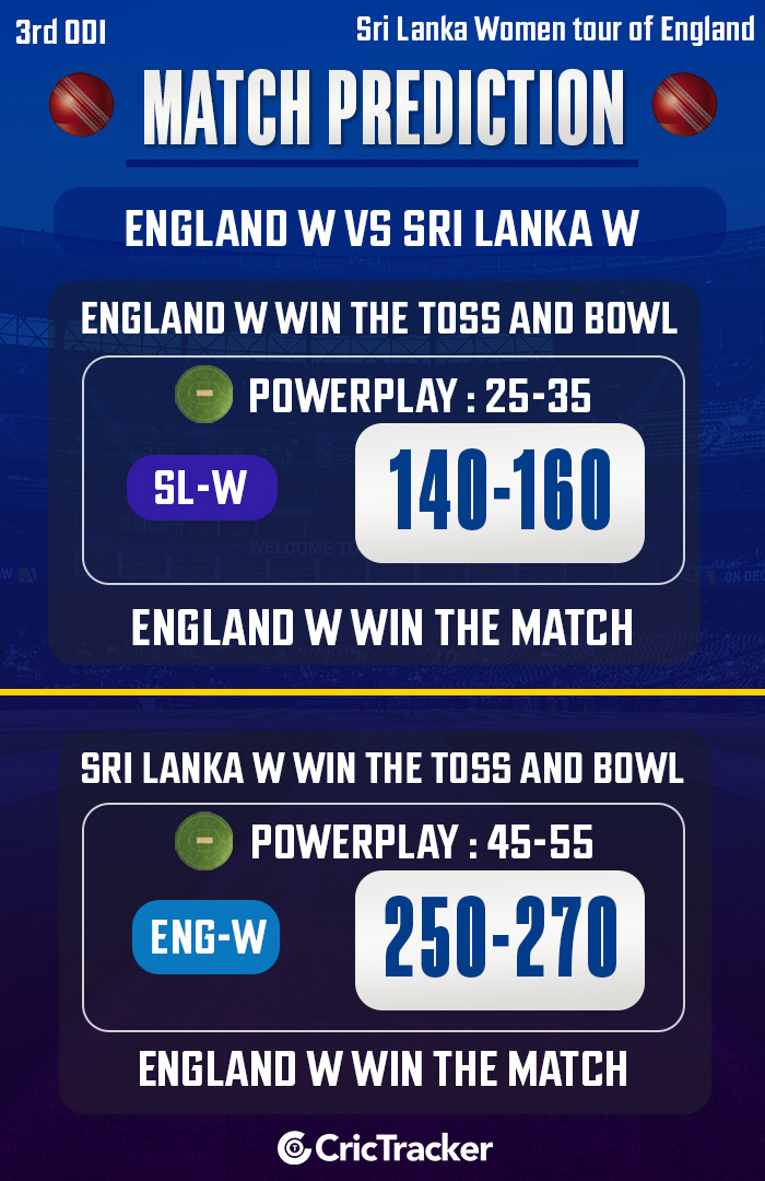 ENG-W vs SL-W Match Prediction: Who will win today’s 3rd ODI match?