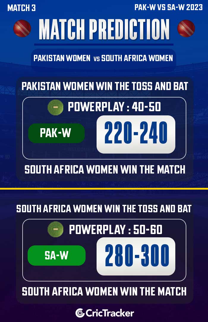 PAK-W vs SA-W Match Prediction – Who will win today’s 3rd ODI between Pakistan Women vs South Africa Women