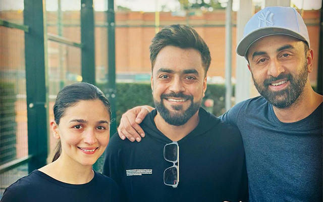 Rashid Khan, Ranbir Kapoor and Alia Bhat.