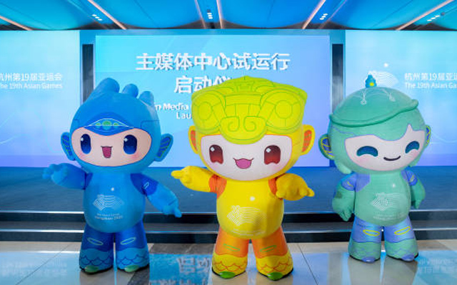 Mascots of Asian Games in Hangzhou, China.