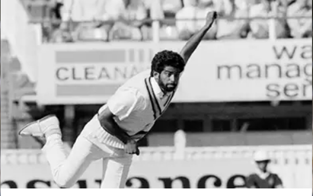 Chetan Sharma taking hat trick in 1987 wc