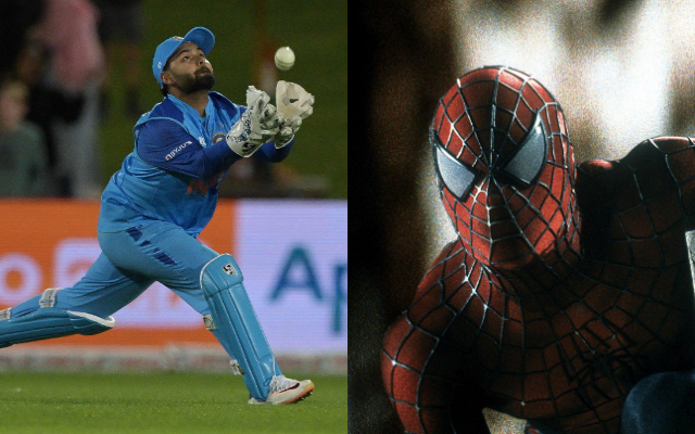 Rishabh Pant and Spiderman.