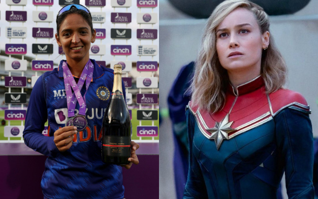 Harmanpreet Kaur and Captain Marvel.