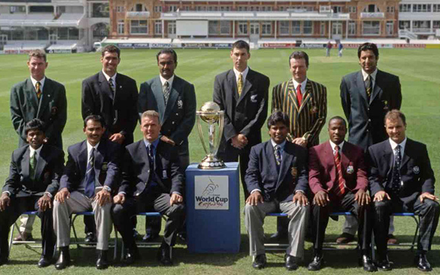 Group Photo of all the captains for the 1999 WC