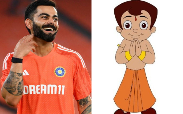 Virat Kohli and Chotta Bheem.