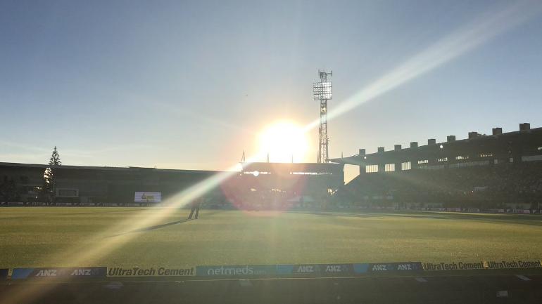 Sun light in Napier in 2019 interupted an ODI match