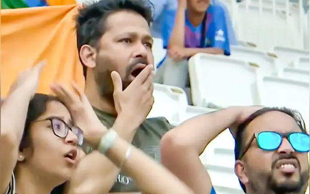 Excited Indian cricket team fan gets disappointed after Ajinkya Rahane’s wicket in the World Test Championship (WTC) final