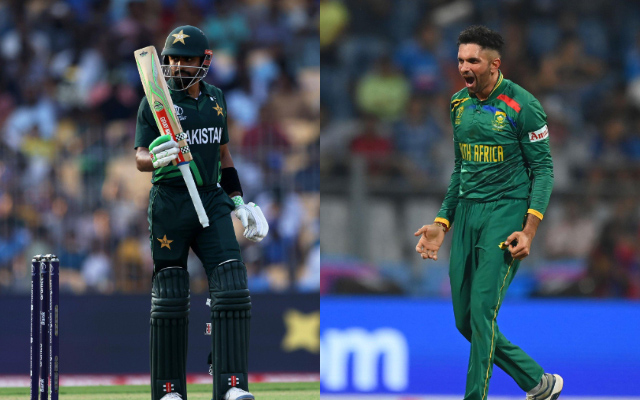 Babar Azam and Keshav Maharaj.