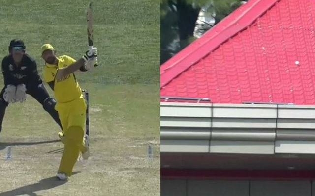 Aus Vs Nz Cwc 2023 Sensational Shot Of The Day Glenn Maxwell Launches Mitchell Santner On The 7386