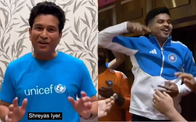 Sachin Tendulkar and Shreyas Iyer