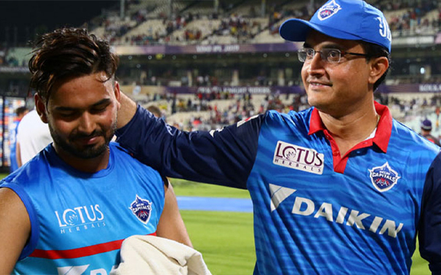 Rishabh Pant and Sourav Ganguly