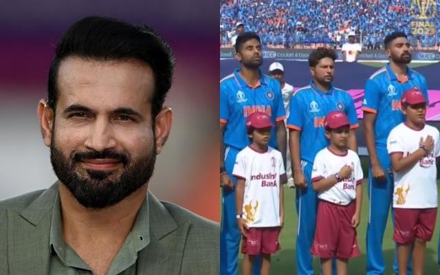 Irfan Pathan shares photo of son and nephews standing with Indian team during national anthem