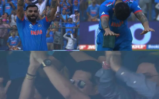 Virat Kohli Bowing Sachin tendulkar