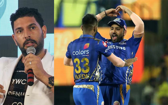 Yuvraj Singh, Hardik Pandya and Rohit Sharma