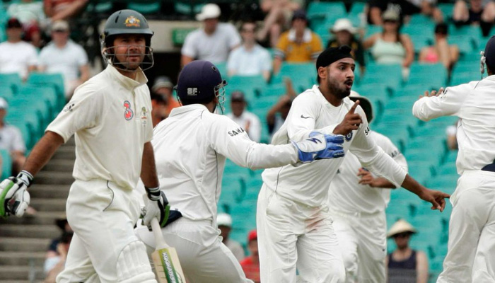 Harbhajan Singh and Ricky Ponting