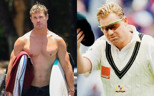 Chris Hemsworth and Shane Warne