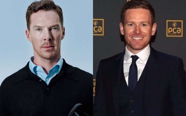 Benedict Cumberbatcch and Eoin Morgan.