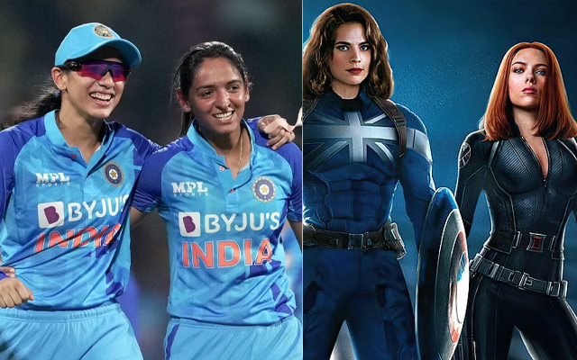 Harmanpreet Kaur-Smriti Mandhana and Black Widow - Captain Carter: Cricket Pairs That Resemble Marvel Superhero Duos