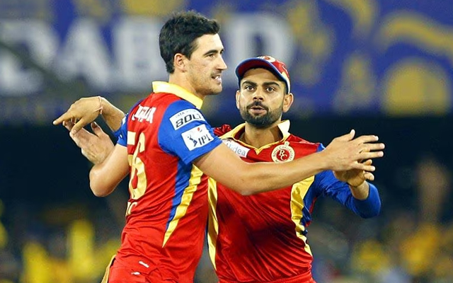 Virat Kohli and Mitchell Starc