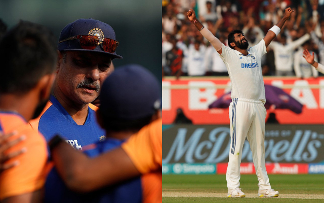 Ravi Shastri and Jasprit Bumrah (Twitter)