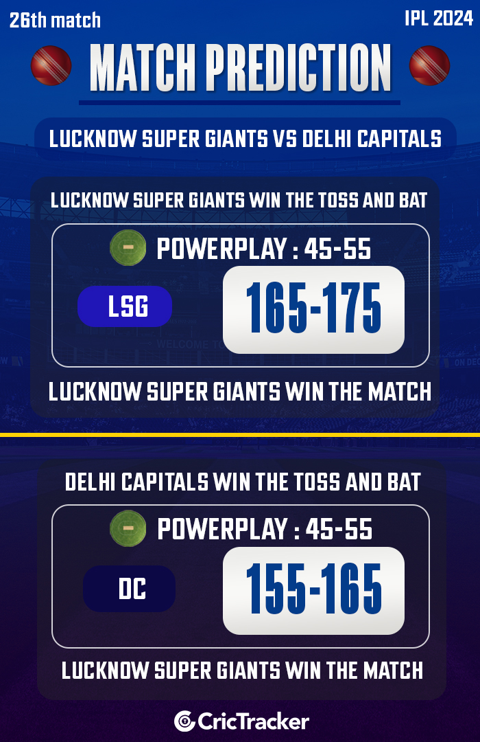 IPL 2024: Match 26, LSG vs DC Match Prediction: Who will win today IPL match between Lucknow vs Delhi?