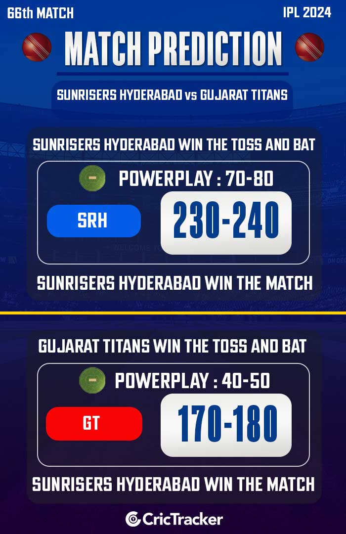 IPL 2024: Match 66, SRH vs GT Match Prediction - Who will win today's IPL match? - CricTracker