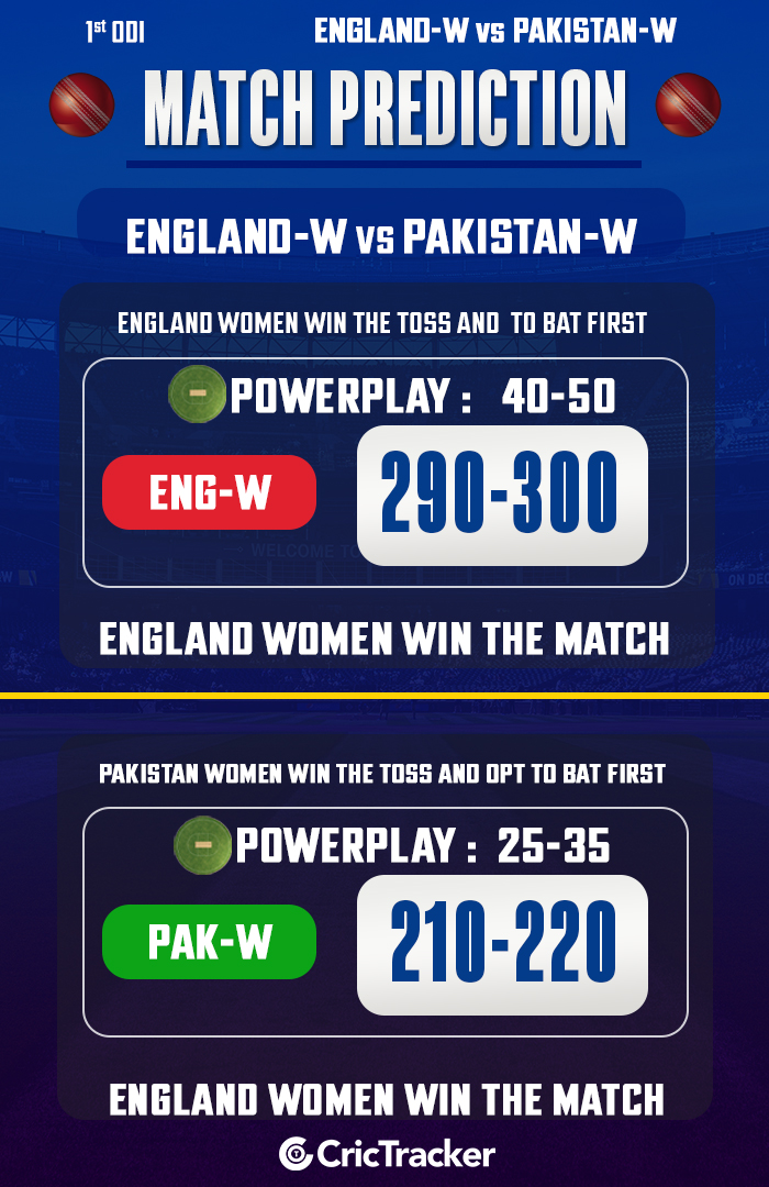 ENG-W बनाम PAK-W मैच भविष्यवाणी, पहला वनडे: आज का मैच कौन जीतेगा?