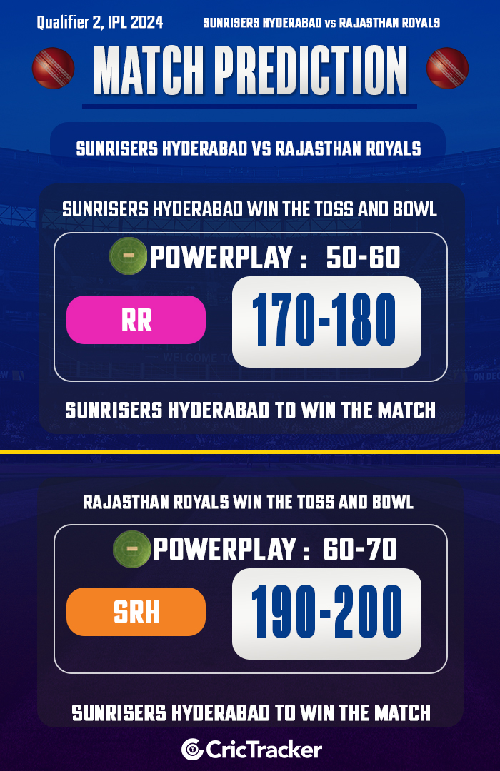 IPL 2024 Qualifier 2, SRH vs RR Match Prediction Who will win today