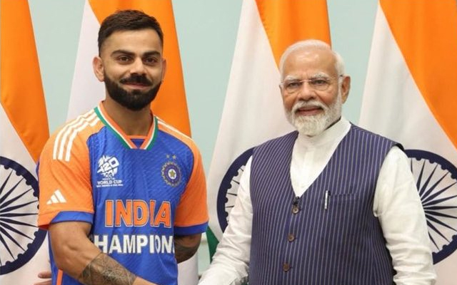 Virat Kohli and Narendra Modi - Suresh Raina urges Indian government to honour Virat Kohli with Bharat Ratna award