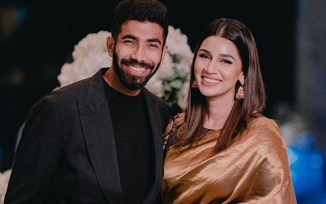 Jasprit Bumrah and Sanjana Ganesan