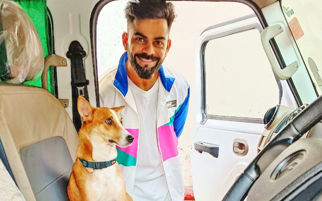 Virat Kohli and dog