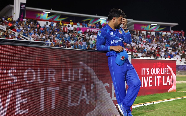 Rashid Khan in tears after Afghanistan's fairytale World Cup run ends in semi-final