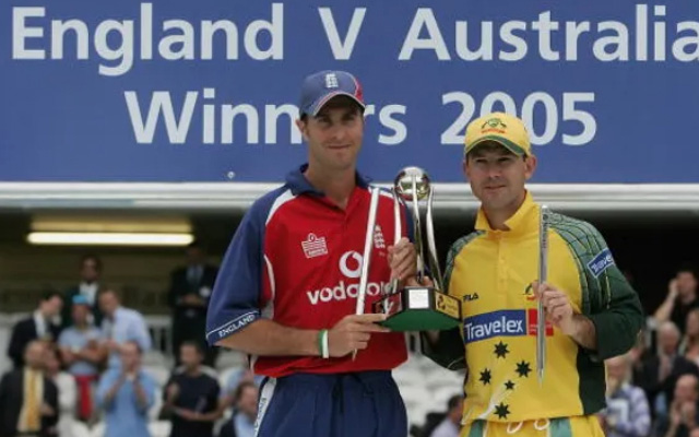 Michael Vaughan and Ricky Ponting