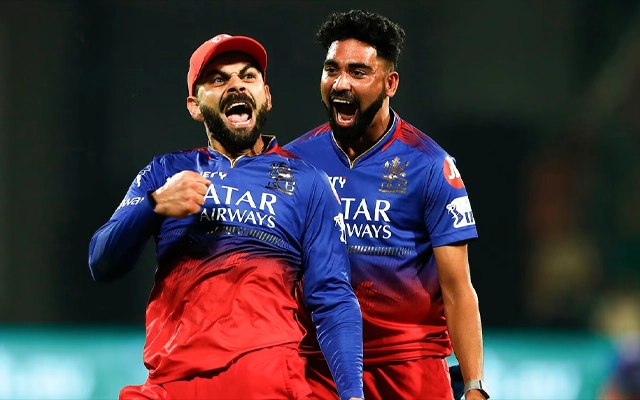 Virat Kohli and Mohammad Siraj