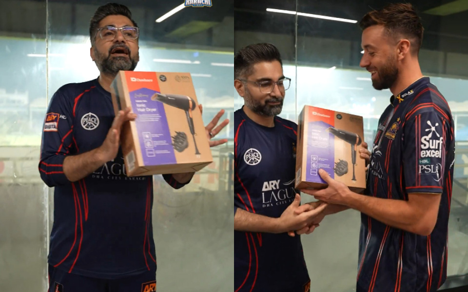 [WATCH] PSL 2025: James Vince awarded hair-dryer for Player of the Match performance against Multan Sultans
