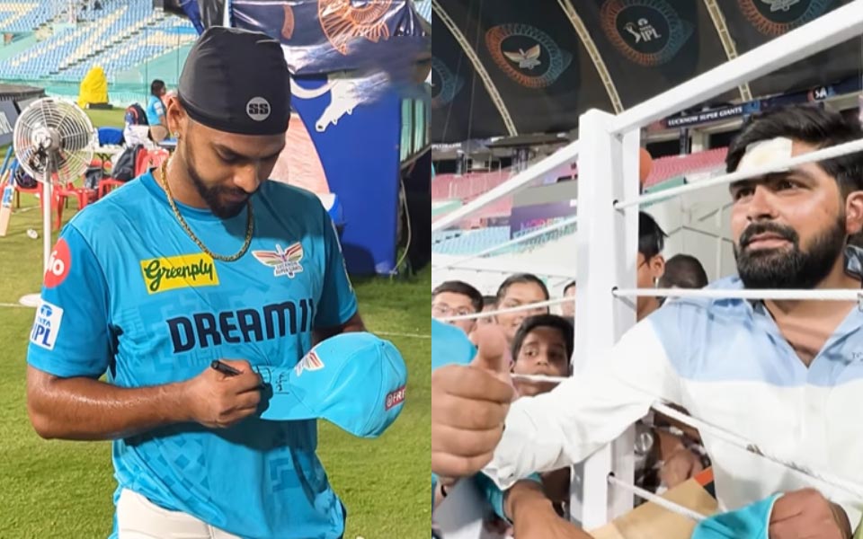WATCH - LSG’s Nicholas Pooran meets fan injured by his massive six in Lucknow