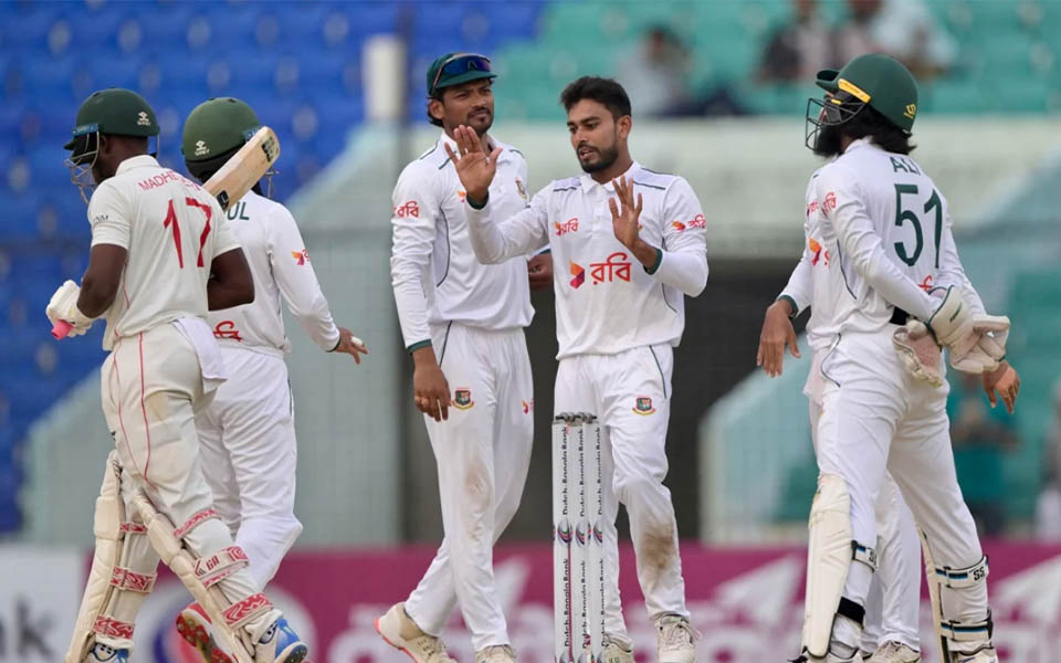 Bangladesh escape home embarrassment to Zimbabwe as Mehidy Hasan Miraz shines